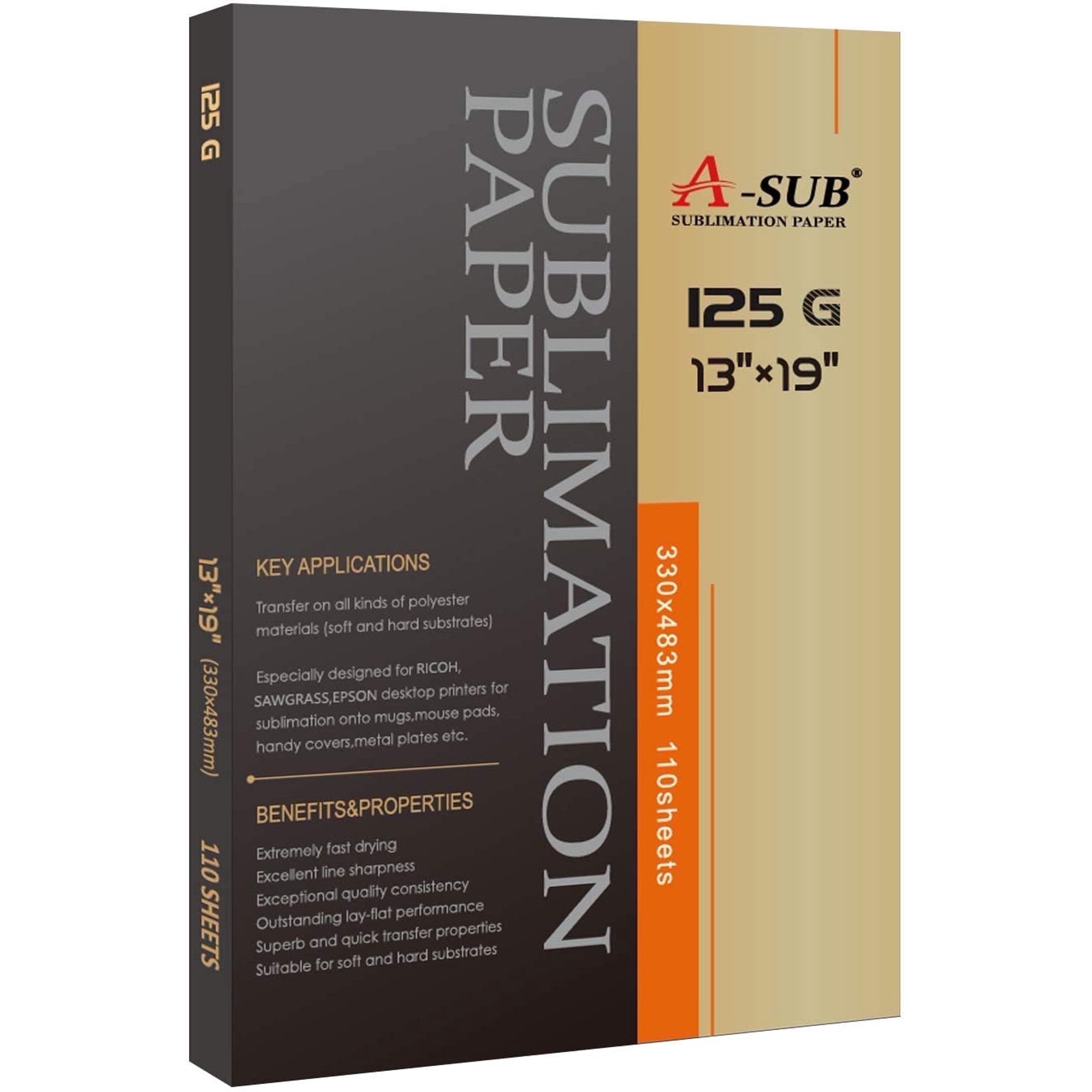 A-SUB Sublimation Paper 8.5x11 Inch 110 Sheets for Any Inkjet Printer
