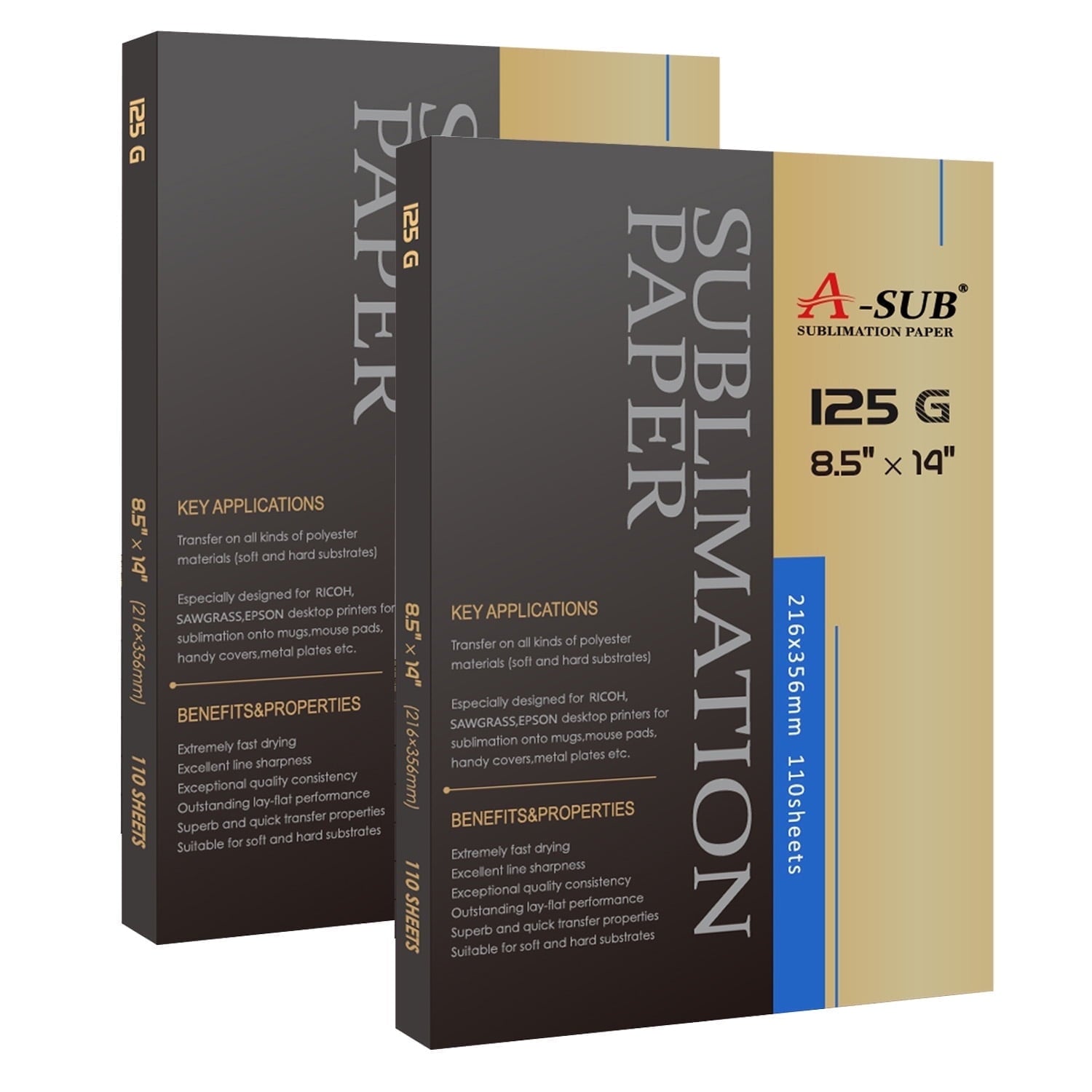 A-SUB Sublimation Paper 8.5x11 Inch 110 Sheets for Any Inkjet Printer