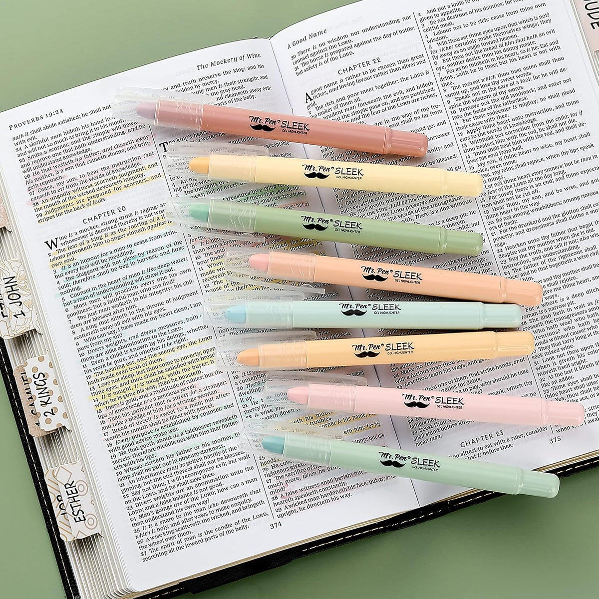 Mr. Pen- No Bleed Gel Highlighters, Assorted Colors, 16 Pack