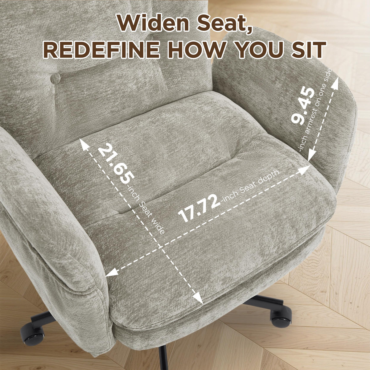 FiveWillowise Low-Back Cross-Legged Desk Chair (Multiple Colors)