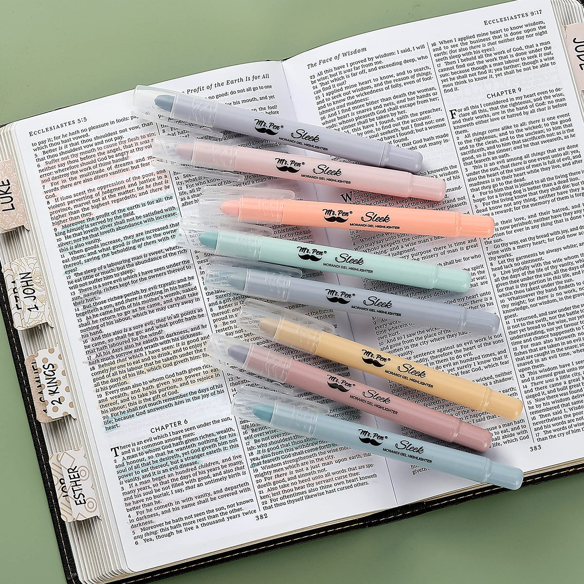 Mr. Pen- No Bleed Gel Highlighters, Vibrant Colors, 8 Pack