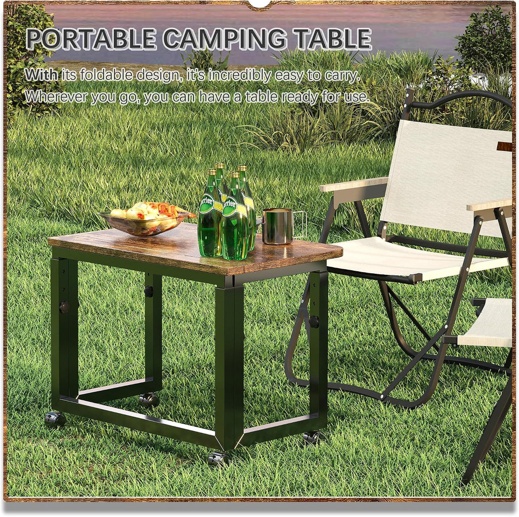 4NM 27.5-Inch Folding Student Desk with Wheels
