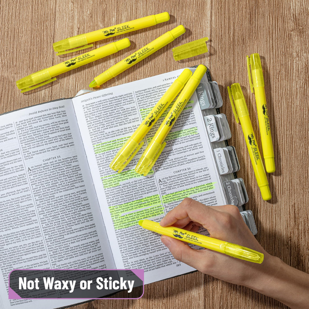 Mr. Pen- No Bleed Gel Highlighters, Vibrant Colors, 8 Pack