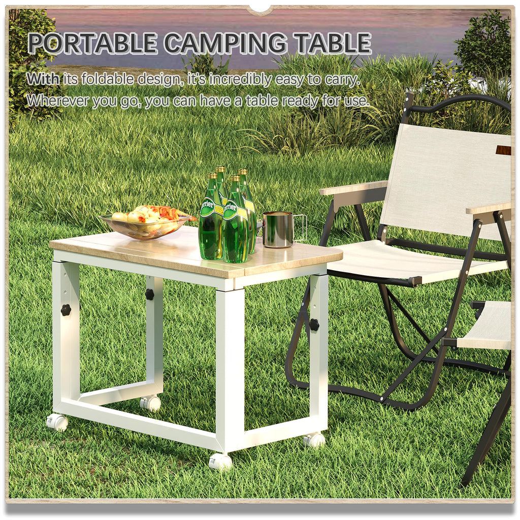 4NM 27.5-Inch Folding Student Desk with Wheels