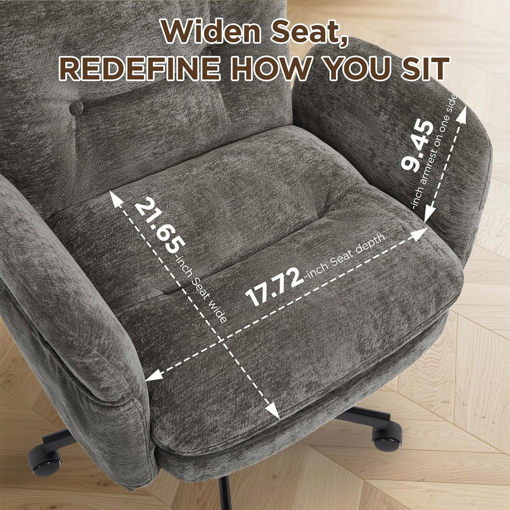 FiveWillowise Low-Back Cross-Legged Desk Chair (Multiple Colors)
