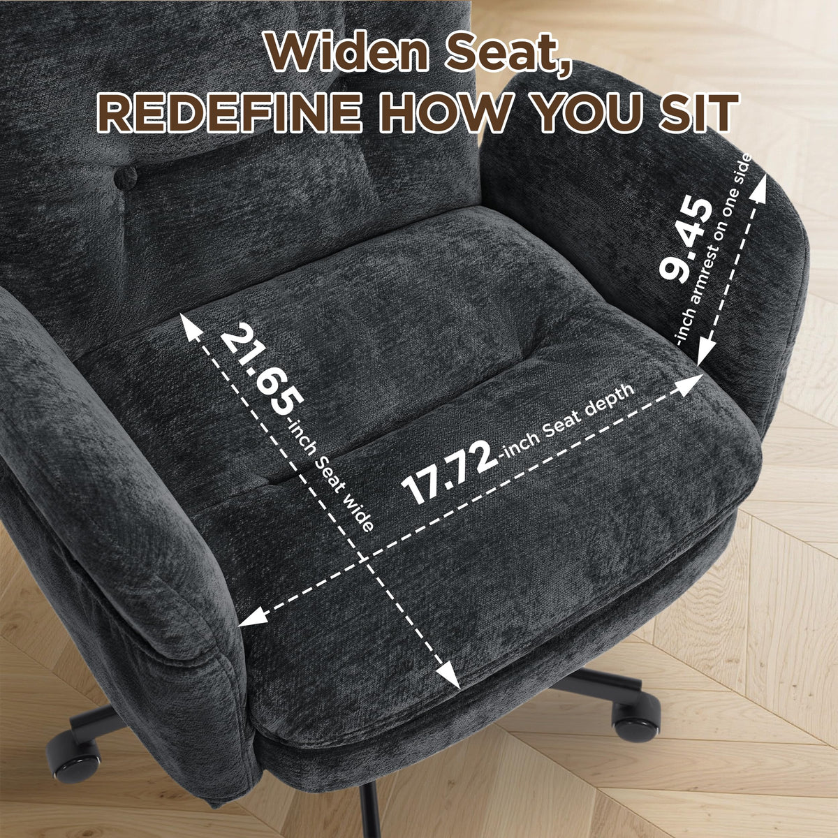 FiveWillowise Low-Back Cross-Legged Desk Chair (Multiple Colors)
