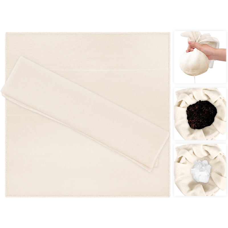 Reusable Cheesecloth 12 Pack, Unbleached Cotton Muslin, 20x20 Inch, Gr
