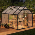 Spacious Polycarbonate Walk-In Greenhouse 6x8 FT – Heavy Duty Alumin