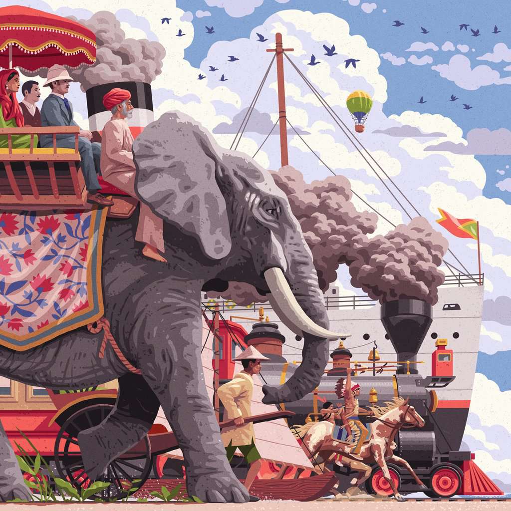 Around the World in 80 Days 750 Piece Jigsaw Puzzle Ravensburger