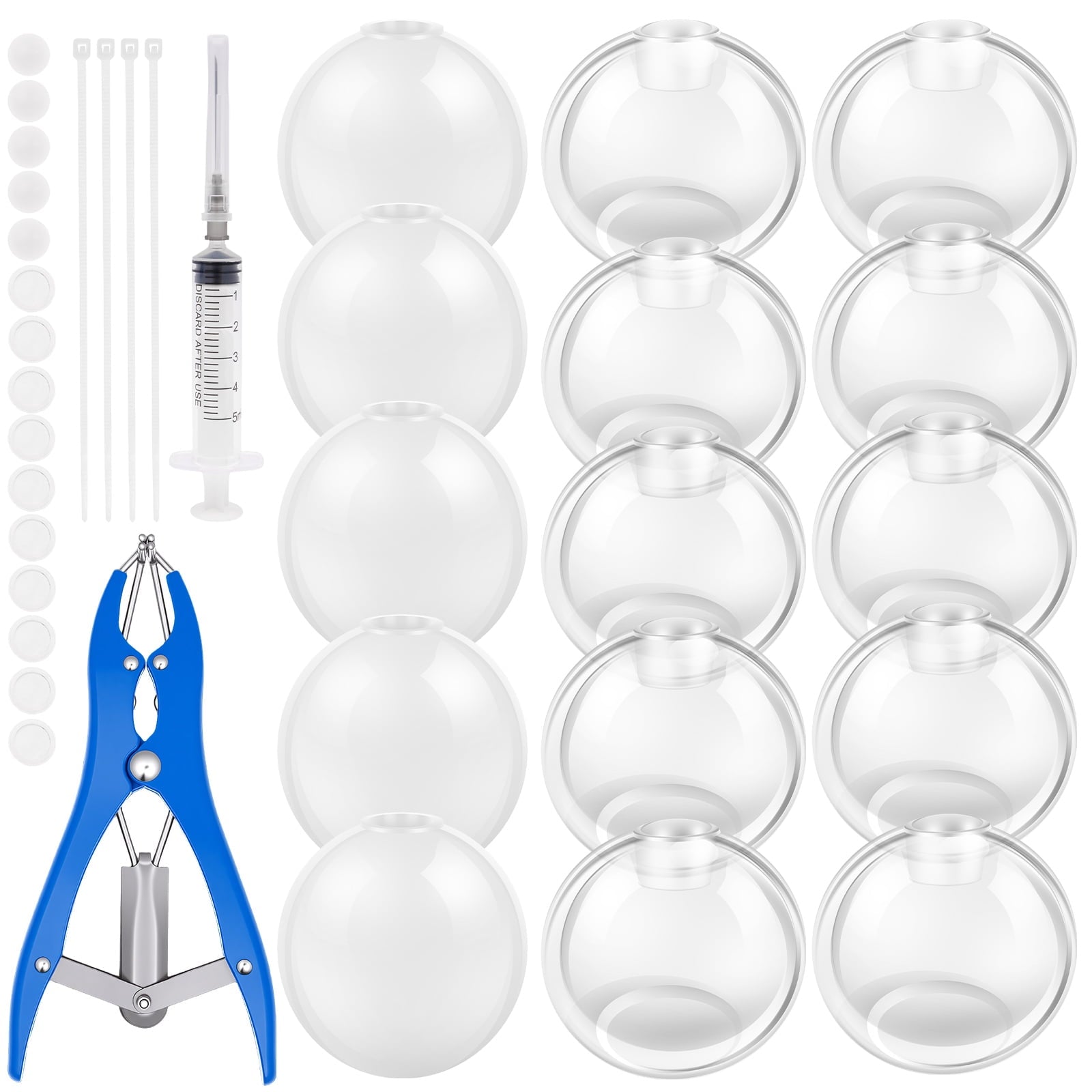 Austok DIY Stress Ball Making Kit, 15 PCS TPR Skins with Expander & Va