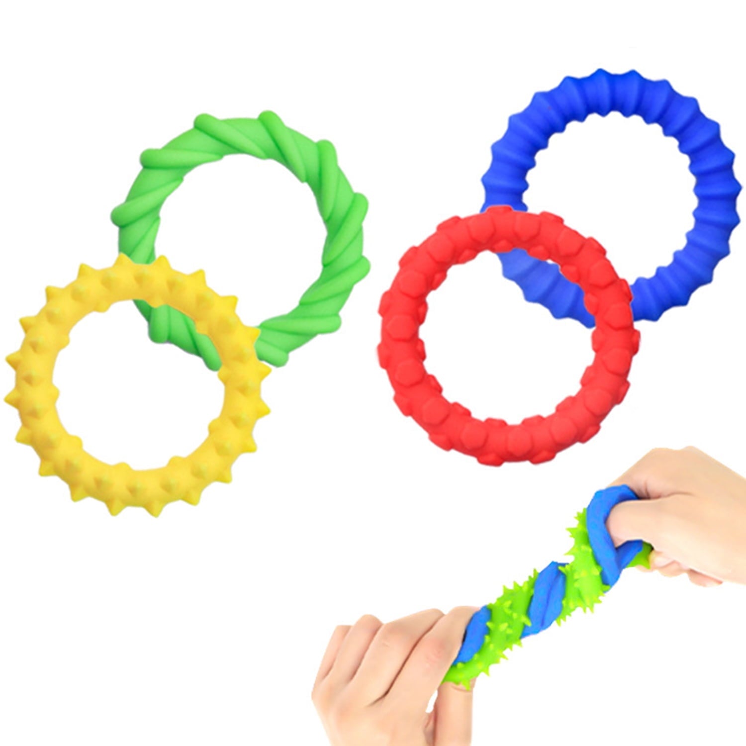 Sensory Stone for Kids: 6 Pack Textured Soft Worry