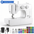 BCOOSS Sewing Machine for Beginner Portable Sewing Machine With 45 Sti
