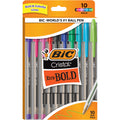 BIC Cristal Xtra Smooth Medium Point Ball Pen, Black Ink, 10 Pack