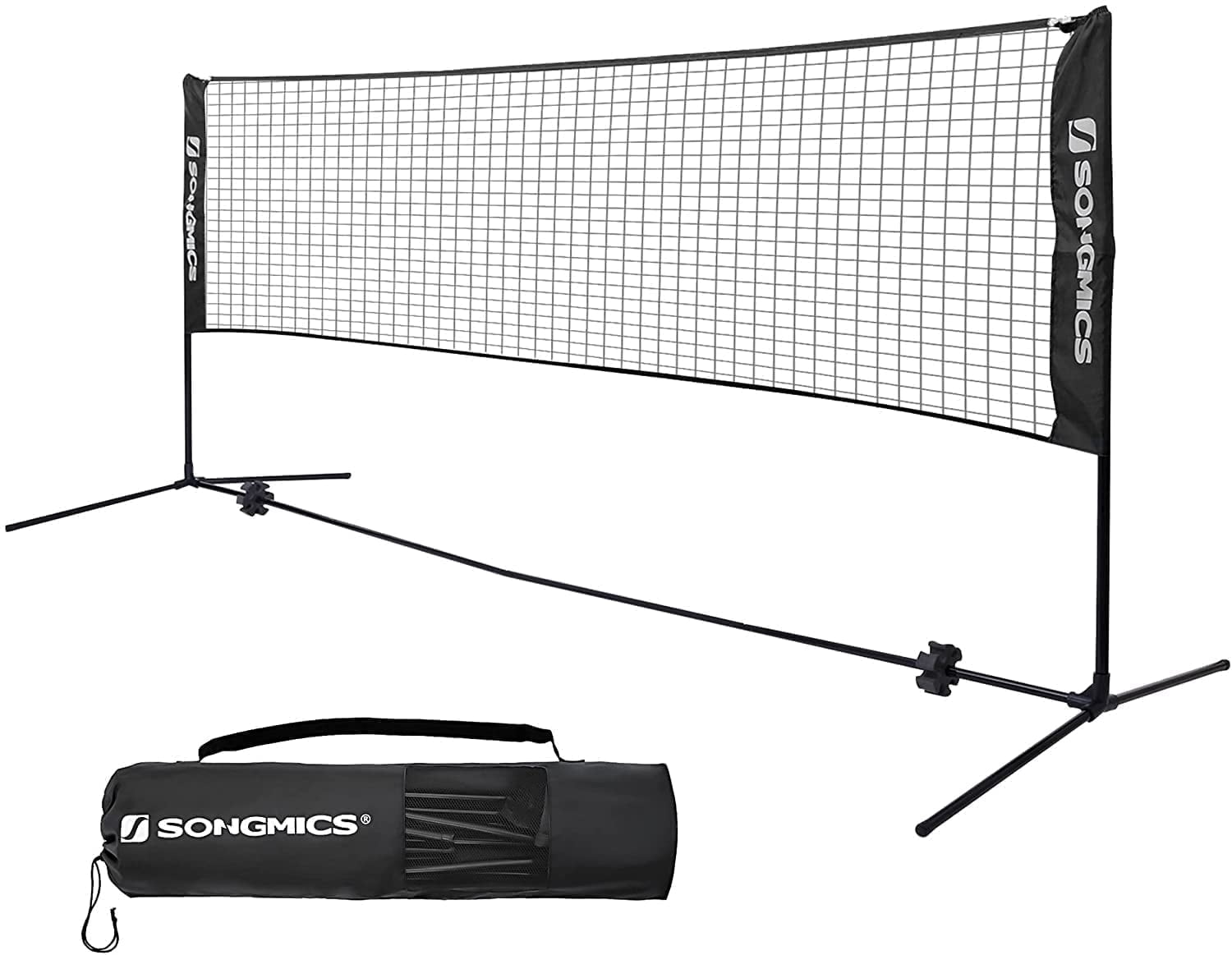 SONGMICS Badminton Net Set Portable Sports Set for Badminton Tennis Ki