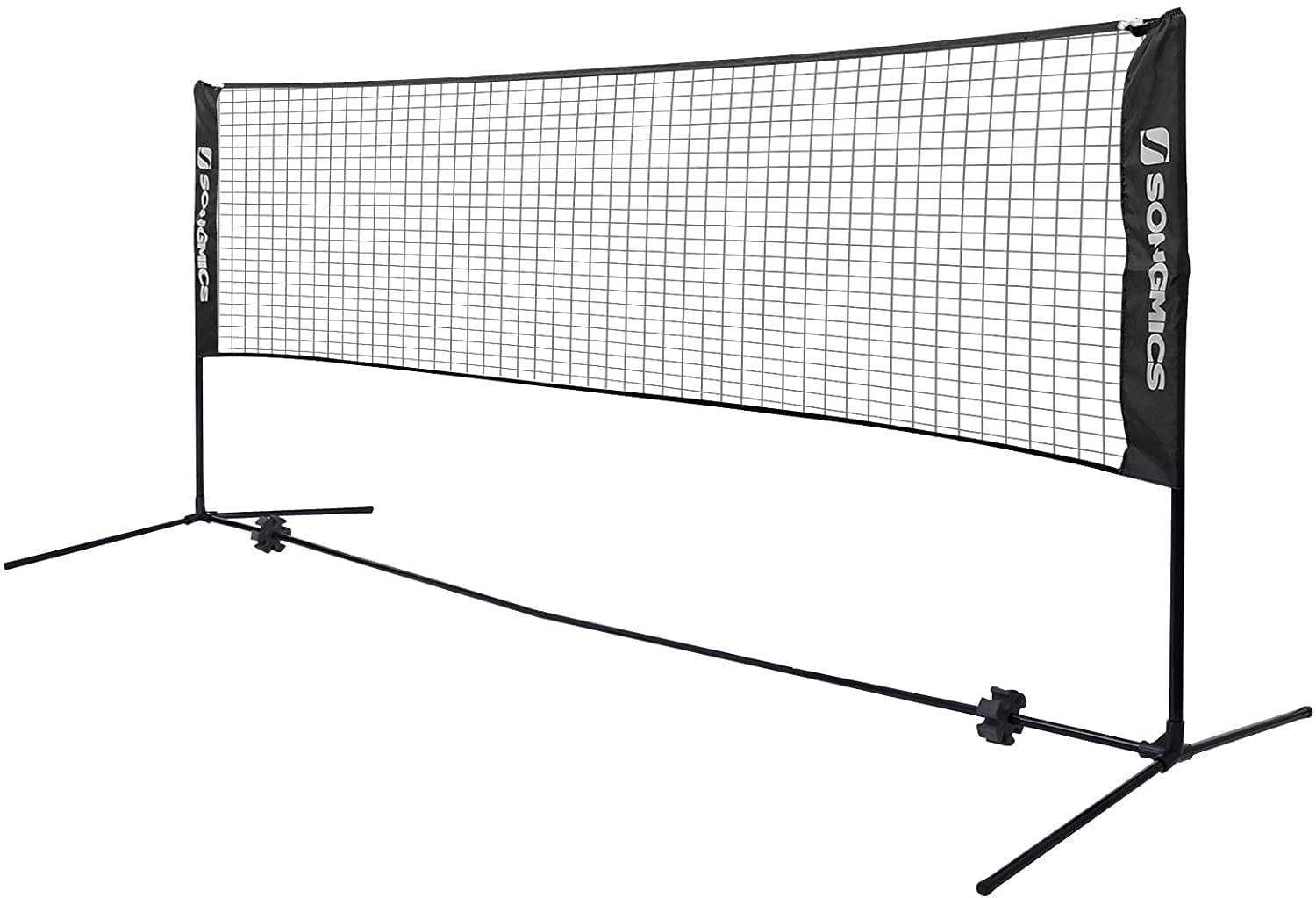 SONGMICS Badminton Net Set Portable Sports Set for Badminton Tennis Ki