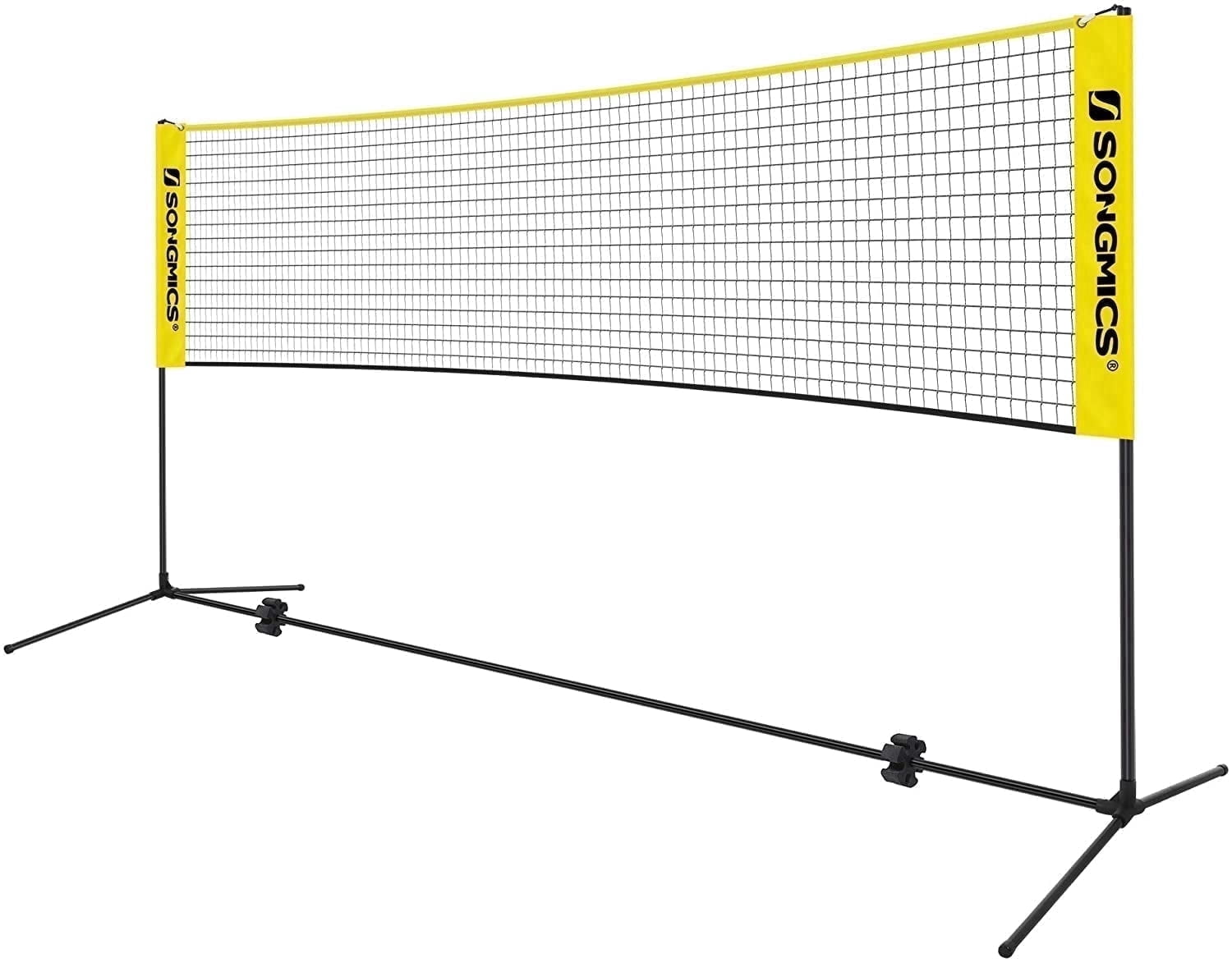 SONGMICS Badminton Net Set Portable Sports Set for Badminton Tennis Ki