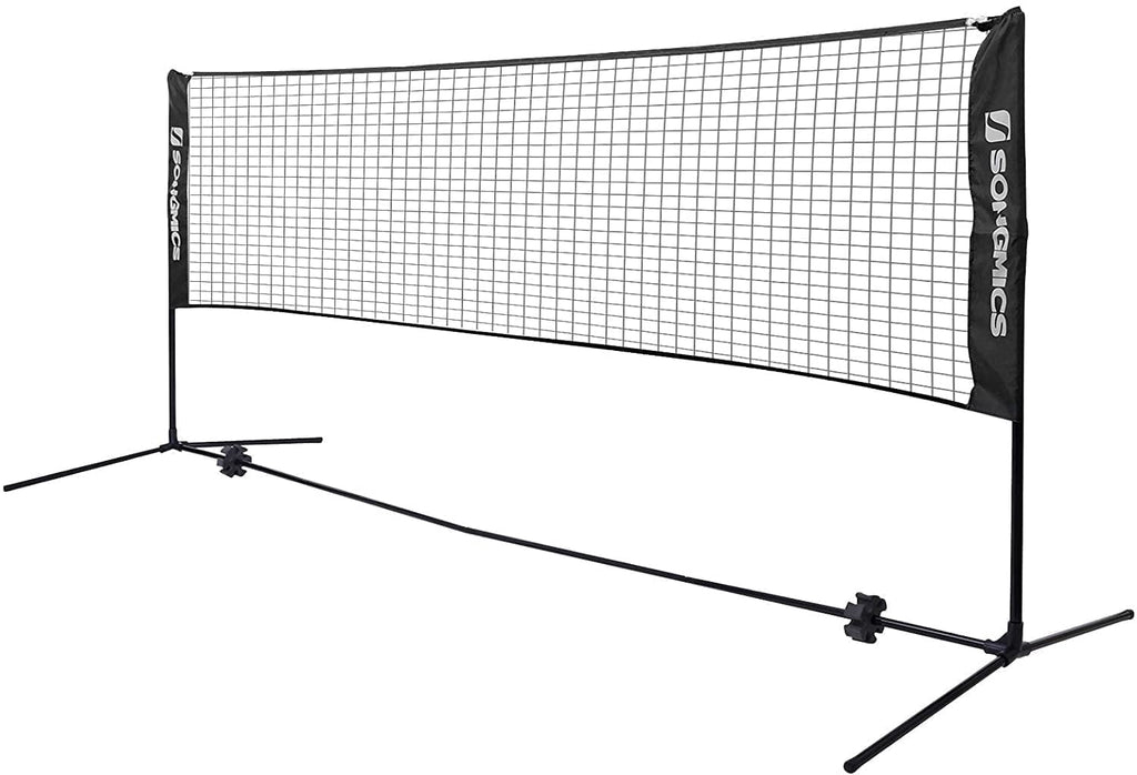 SONGMICS Badminton Net Set Portable Sports Set for Badminton Tennis Ki