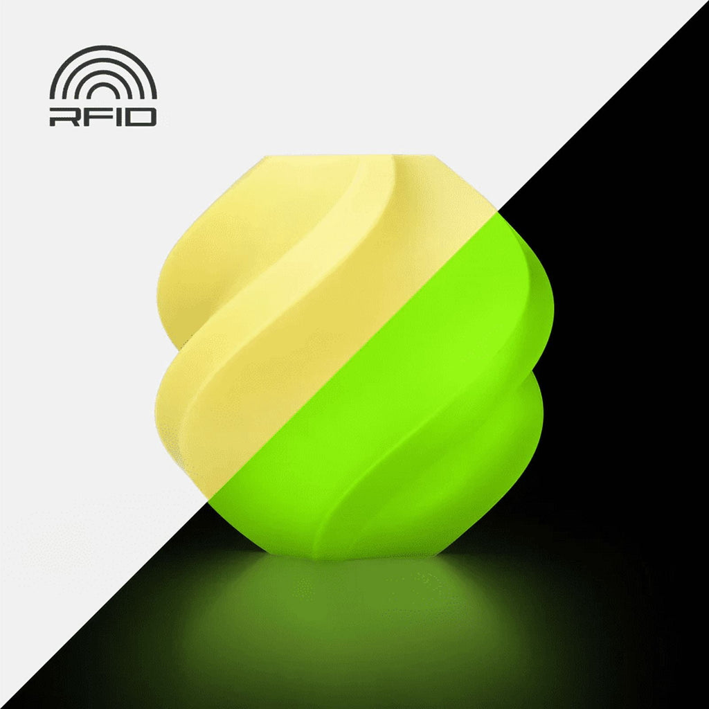 Bambu Lab 3D Printer Filament PLA Glow-Glow Yellow-Filament with spool