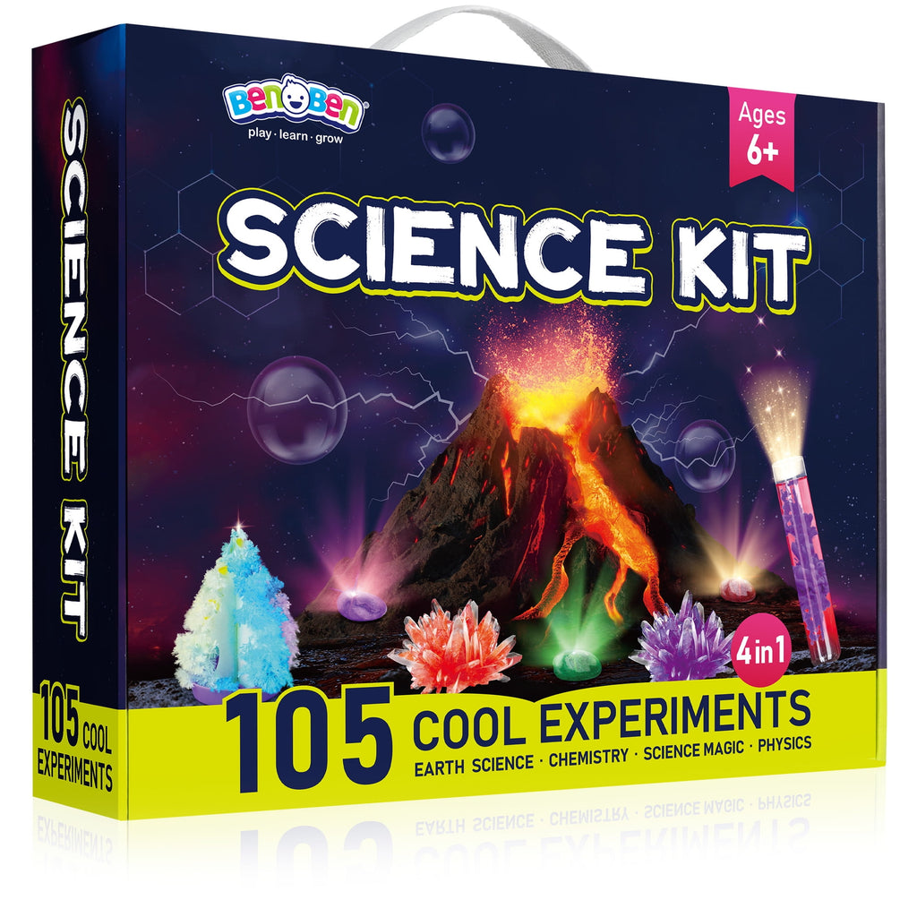 BenBen Science Kit for Kids Ages 8-12, 105 Lab Experiment, STEM Toy Ed