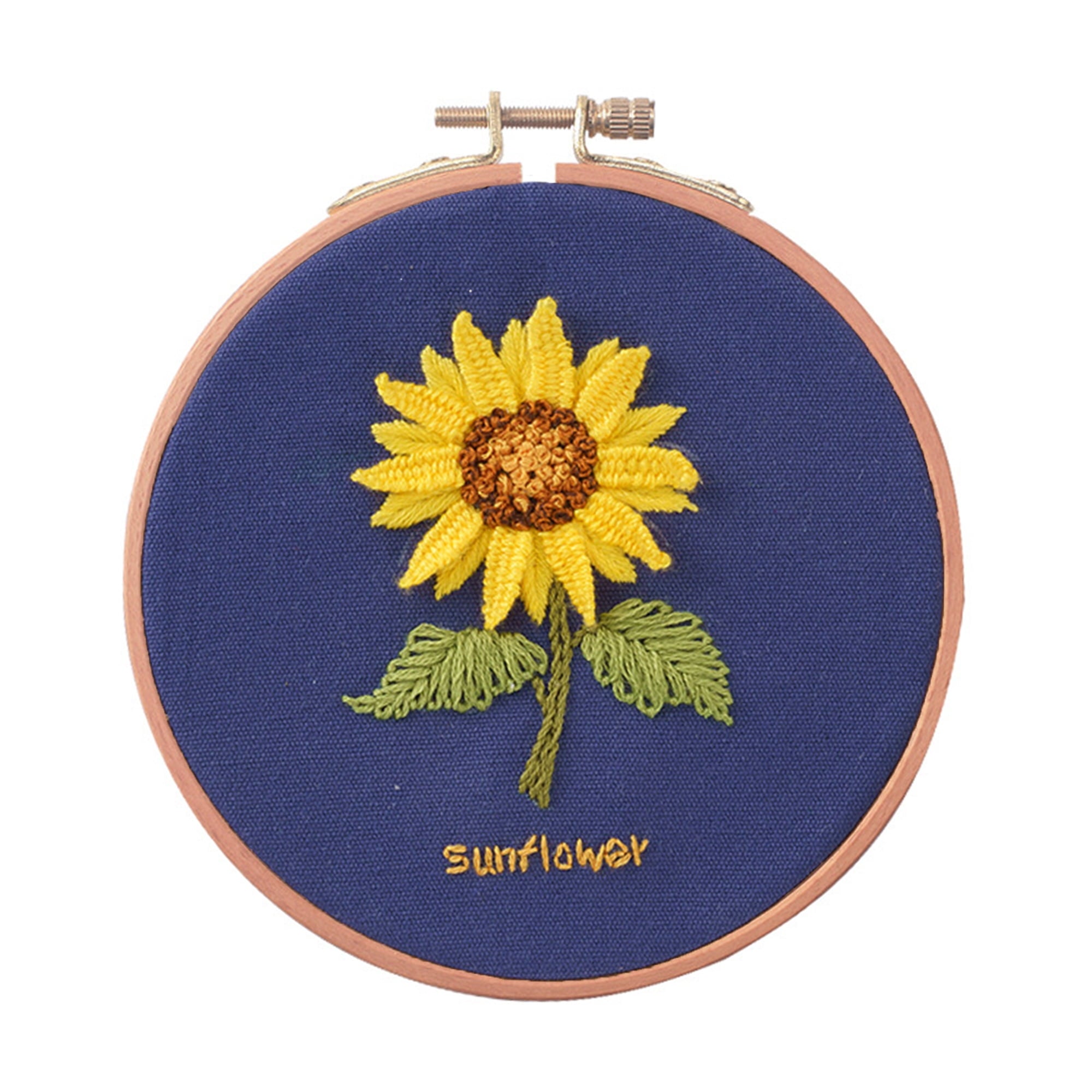Blingpainting Floral Embroidery Kit for Beginners , Daisy Plant Patter