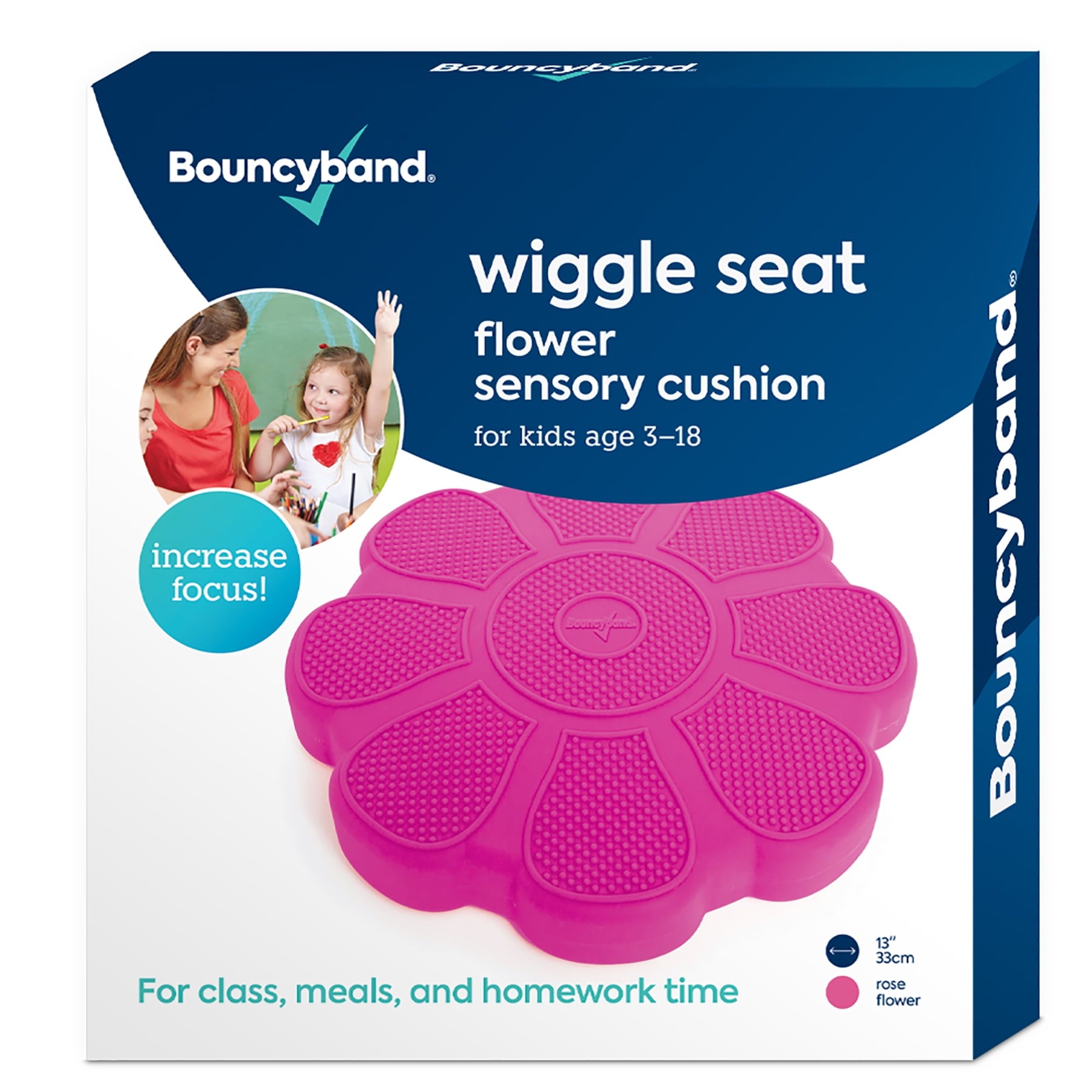Wiggle Seat Sensory Cushion - rose, flower