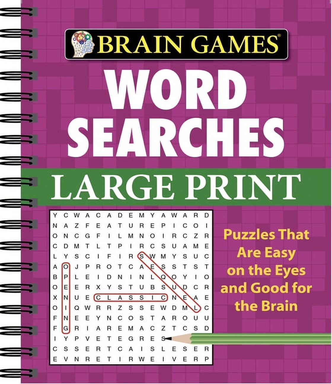 Brain Games Brain Games - Word Searches - Large Print (Purple), (Spira