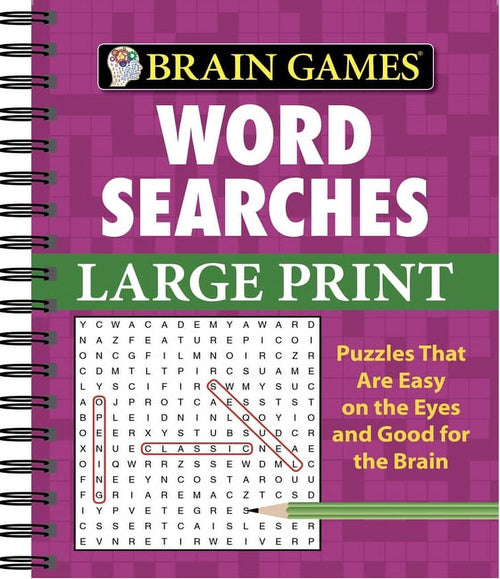 Brain Games Brain Games - Word Searches - Large Print (Purple), (Spira