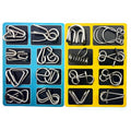Brain Teaser Puzzles 16 Pcs Metal Wire Brain Puzzles Iq Logic Test Gam