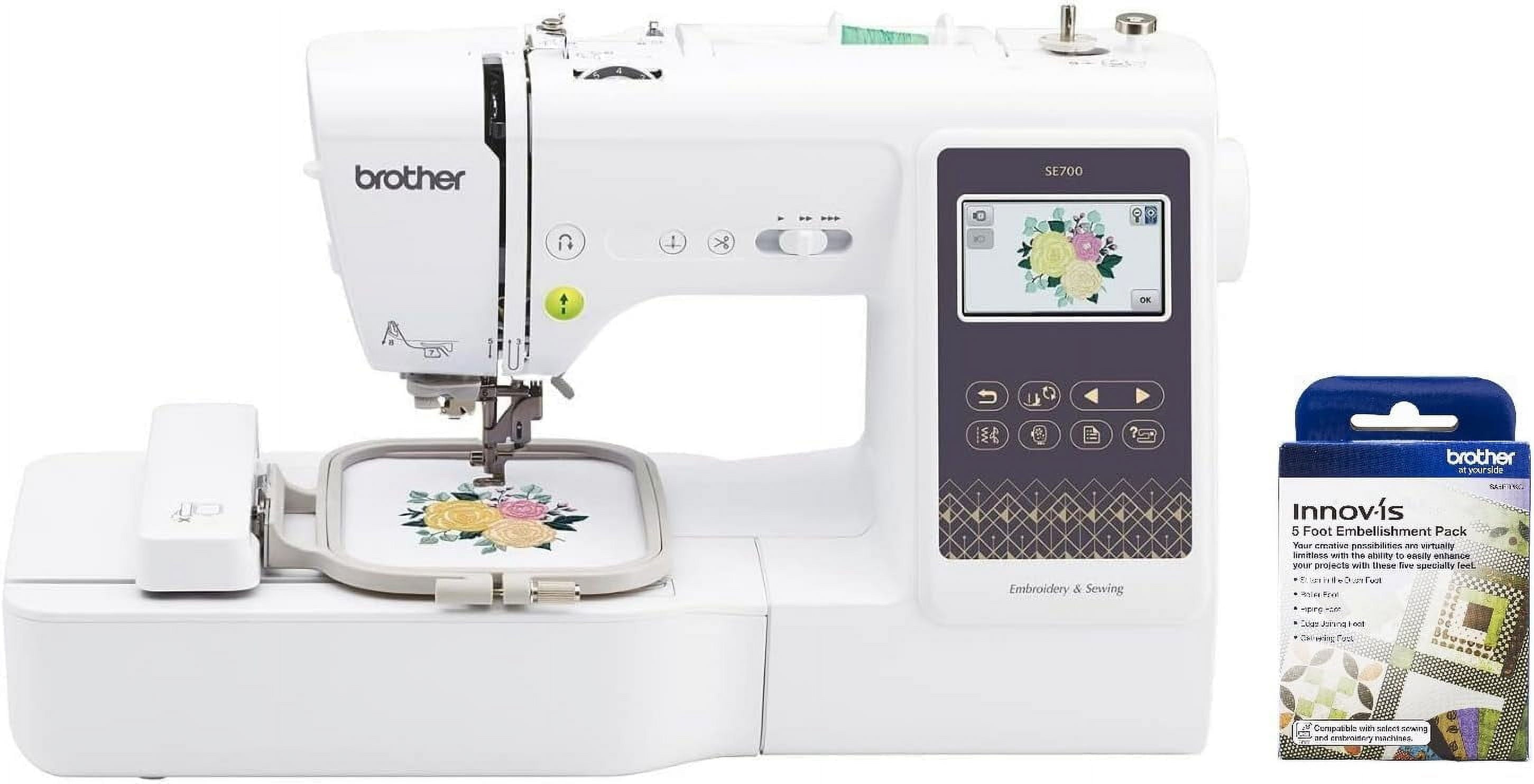 Brother SE700 Sewing and Embroidery Machine, Wireless, 135 Built-in De