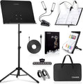 CAHAYA 6 IN 1 Sheet Music Stand with Stand Light Desktop Book Stand wi