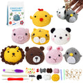 CHENGDAO Crochet Kit for Beginners – 8pcs Cute Animal Collection