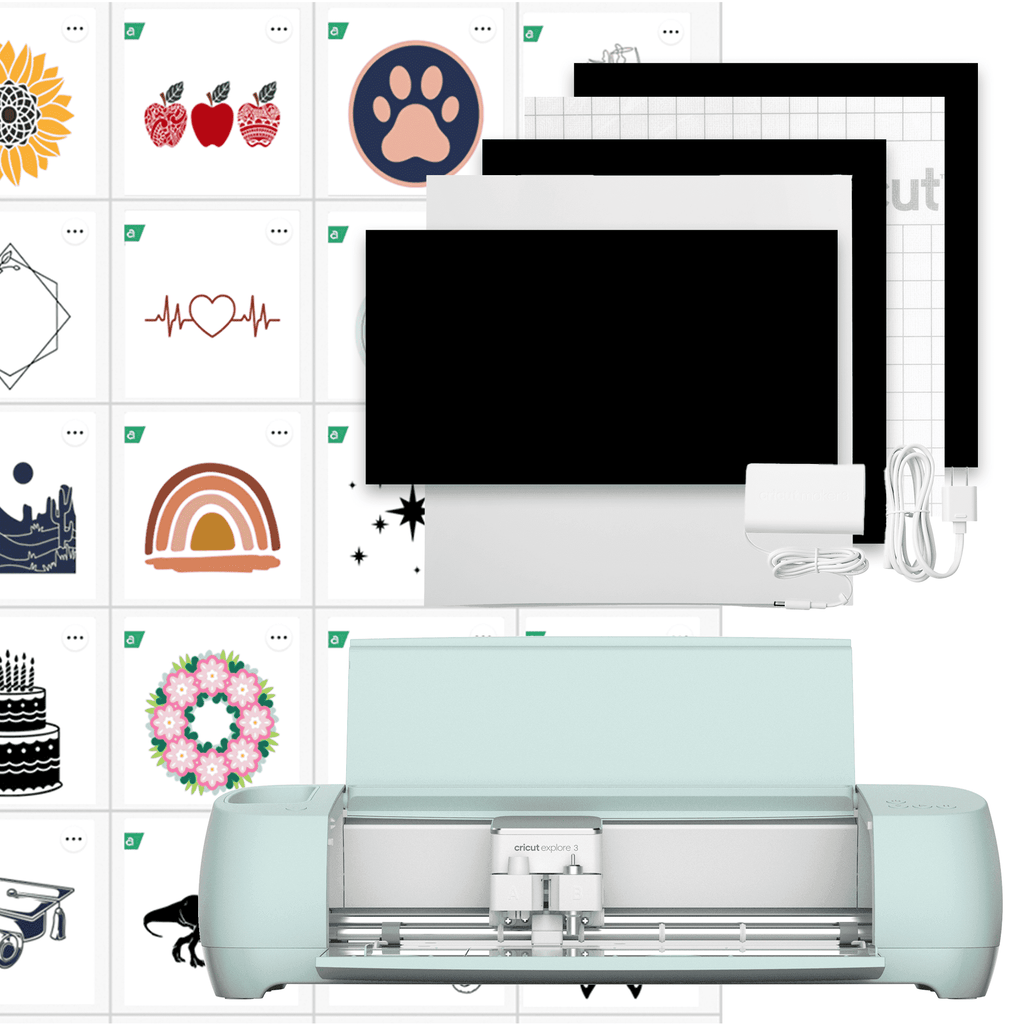 Cricut Explore 3 Smart Die-Cutting Machine Mint with $50 Digital Conte