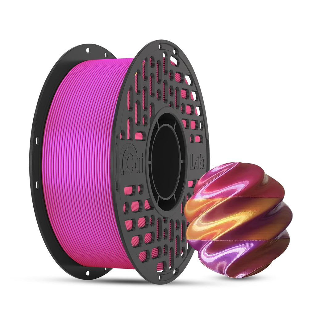 CaiLab Tri-Color PLA Silk 3D Printer Filament, 1.75mm, for Bambu FDM P