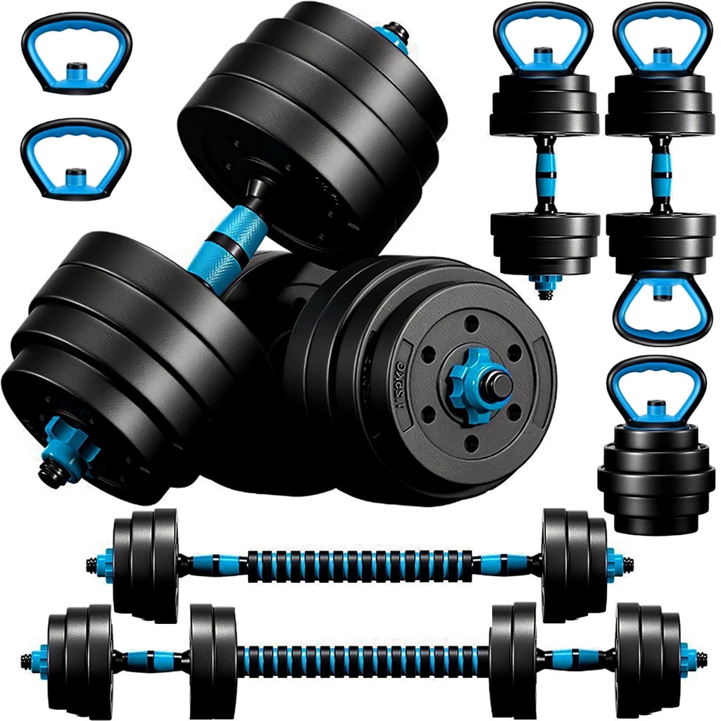 Adjustable Dumbbells, 45LBS 4-in-1 Portable Changeable Dumbbell, Kettl