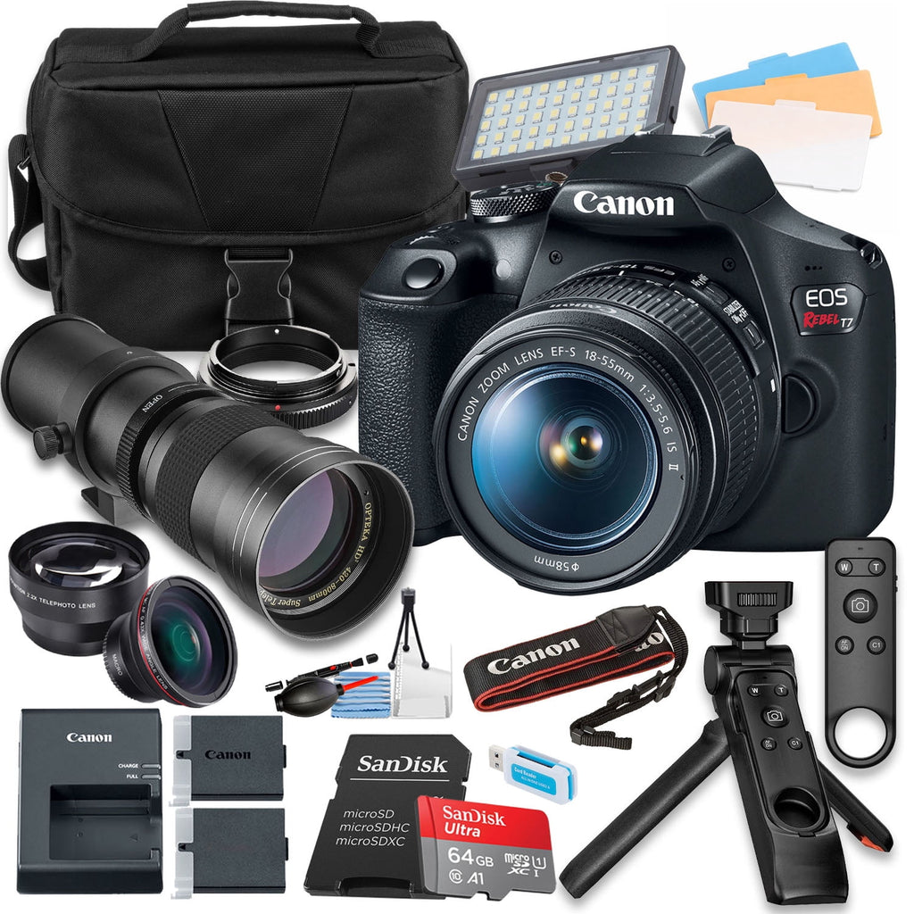 Canon EOS Rebel T7 Digital SLR Camera with EF-S 18-55mm Lens, APS-C Se