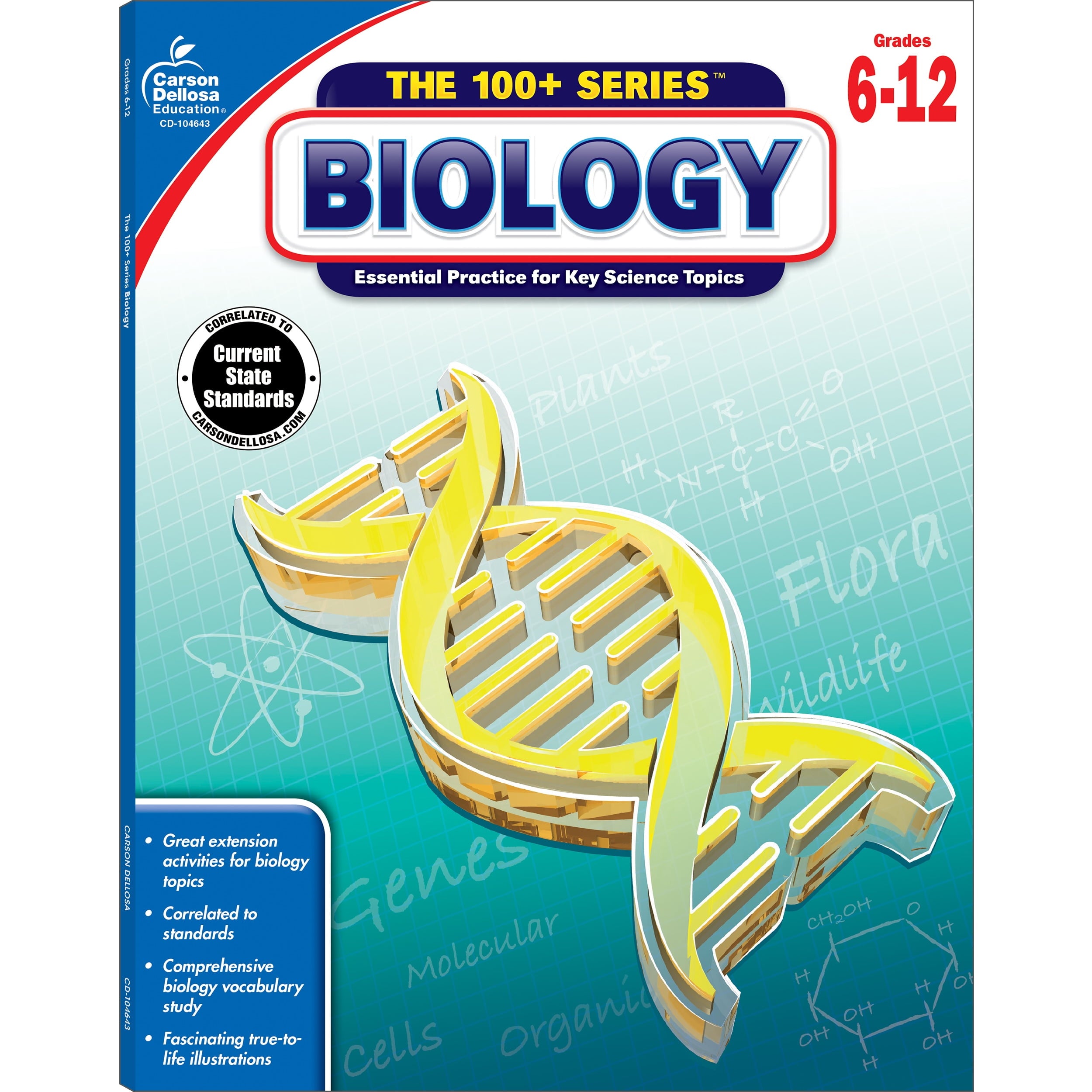 Carson Dellosa The 100+ Series™ Biology Workbook (128 pages) Grade 6