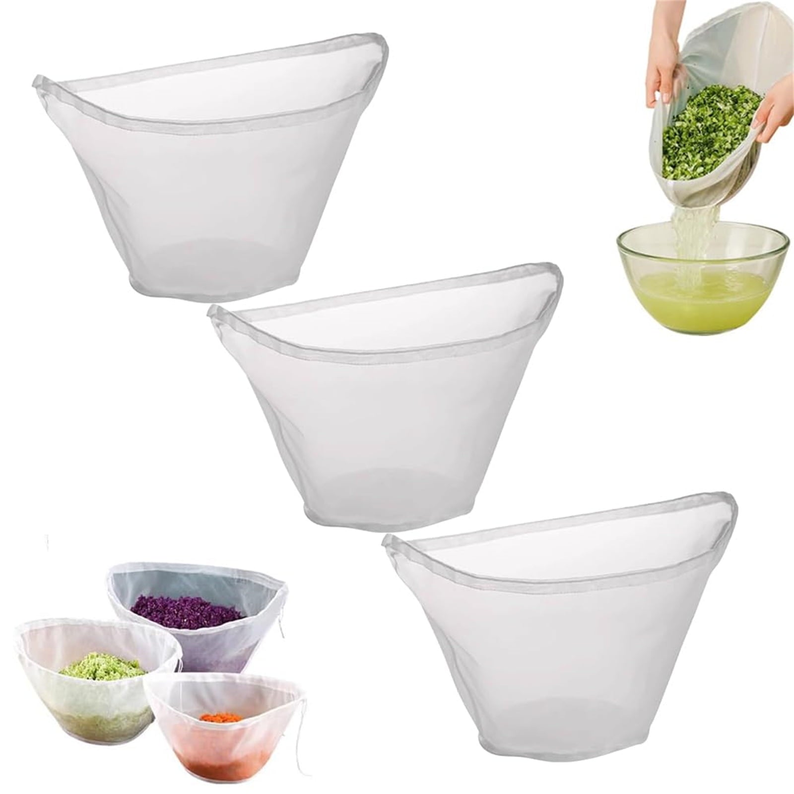Reusable Cheesecloth Straining Bags, Nut Milk Cheese Making Bags, Cook