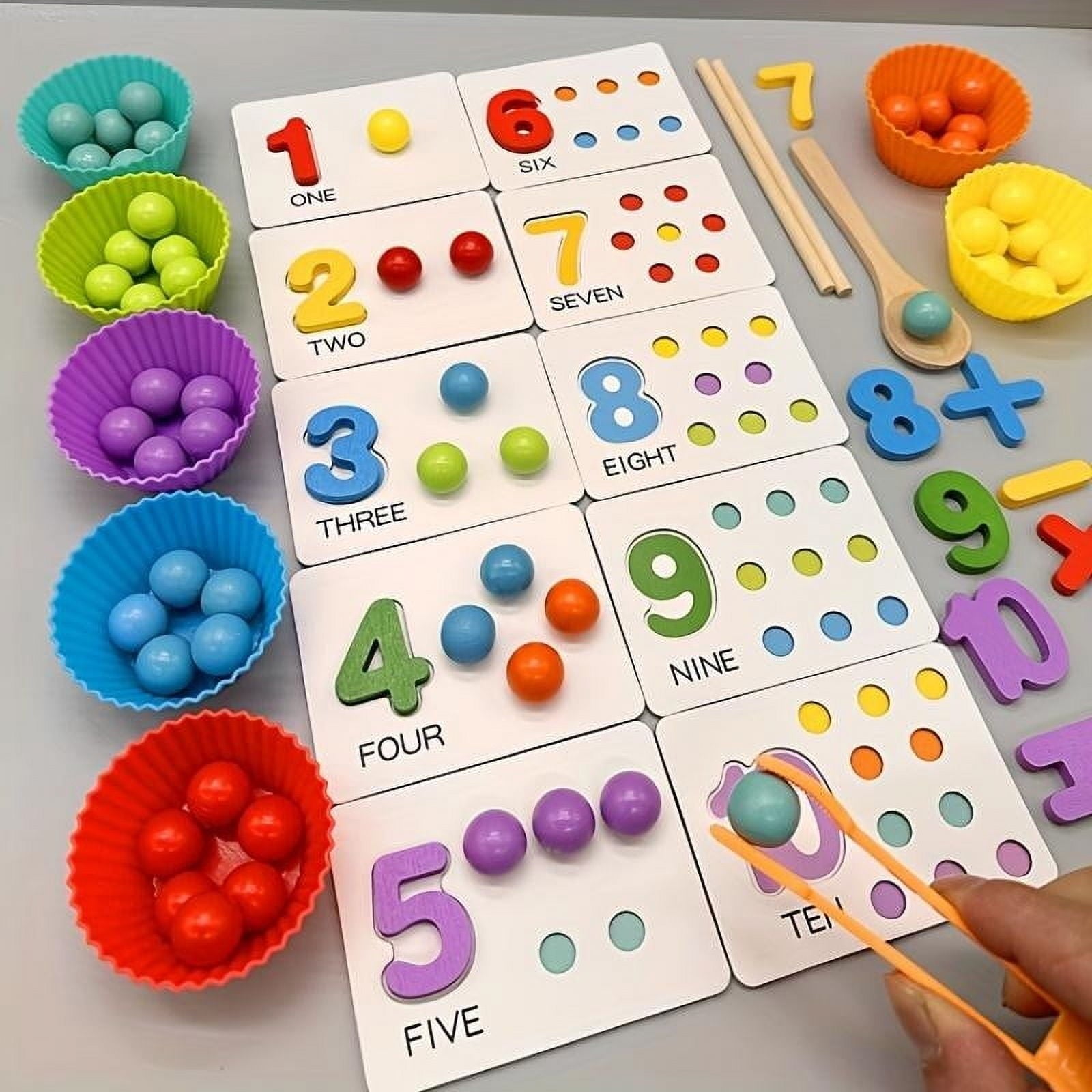 Colorful Silicone Digital Learning Game,Math Enlightenment Toy,Educati