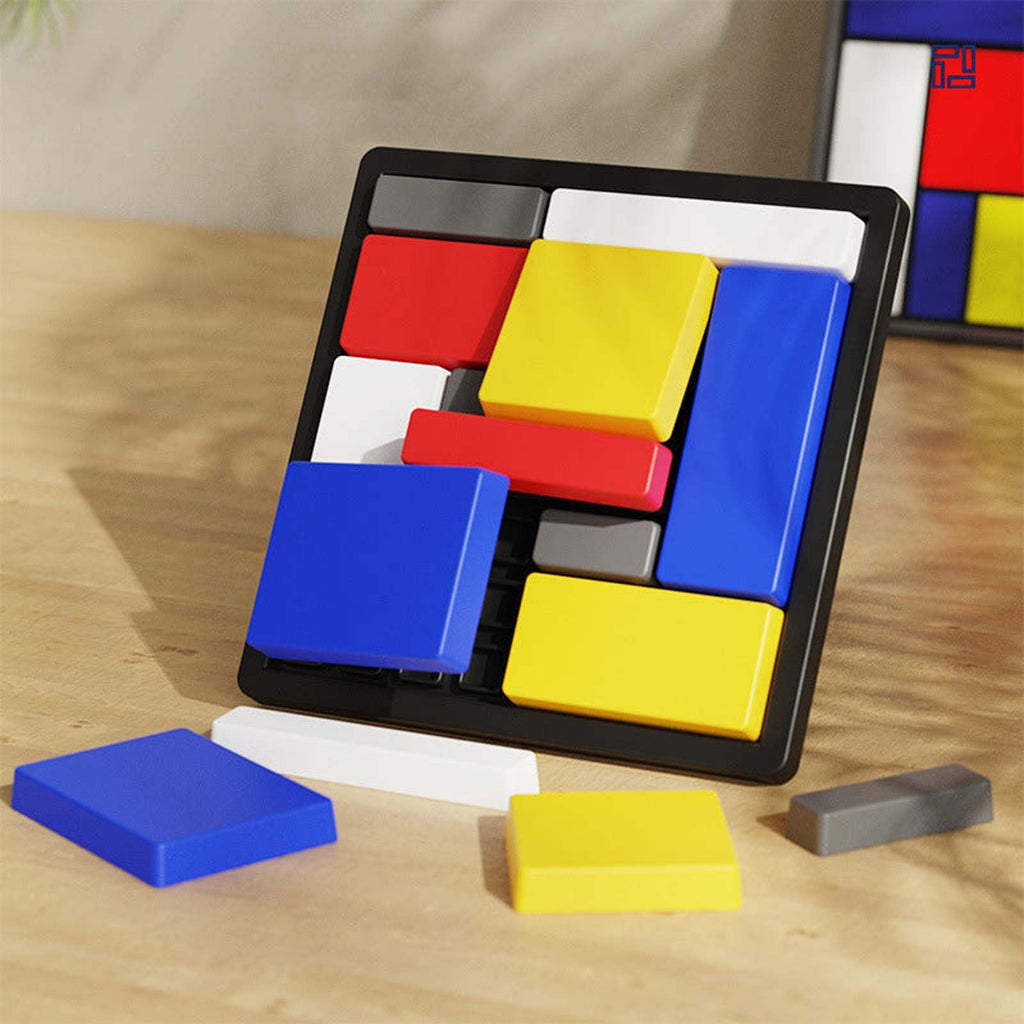 Coollooc Geometric Block Jigsaw Puzzle Game, Puzzle Blocks Tangram Bra