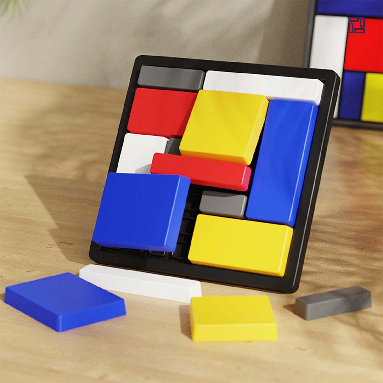 Coollooc Geometric Block Jigsaw Puzzle Game, Puzzle Blocks Tangram Bra