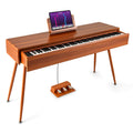 Costway 88-Key Graded Hammer Action Weighted Keyboard with Push-pull D