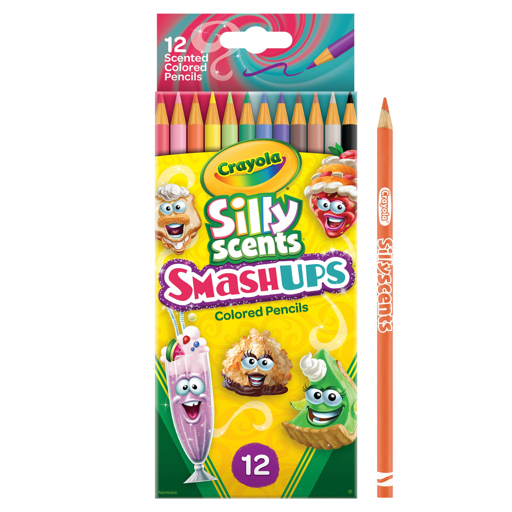 Crayola Silly Scents Smash Ups Colored Pencils, 12 Count, Back to Scho