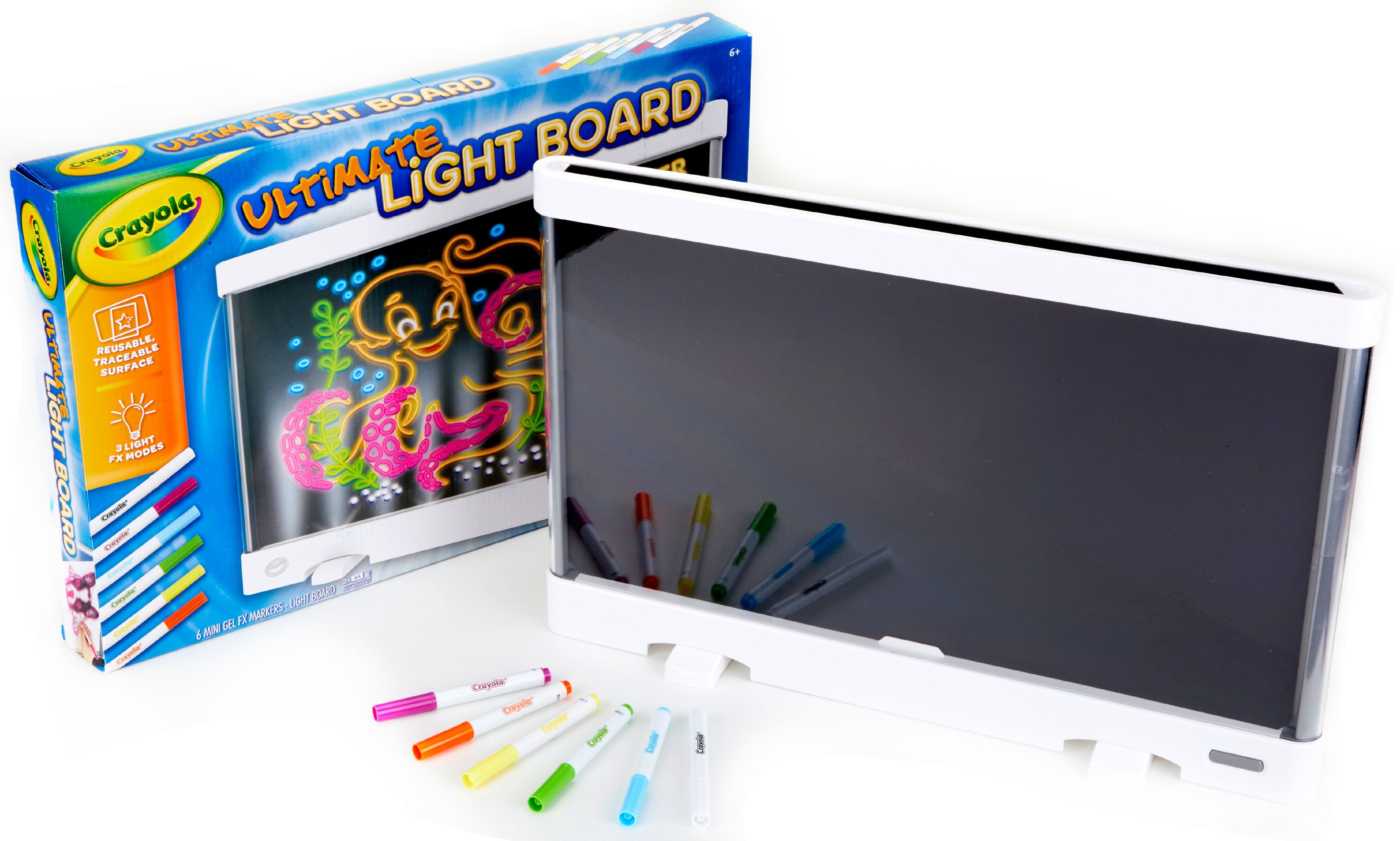 Crayola Ultimate Light Board, White, LED Tracing & Drawing Board, Ligh