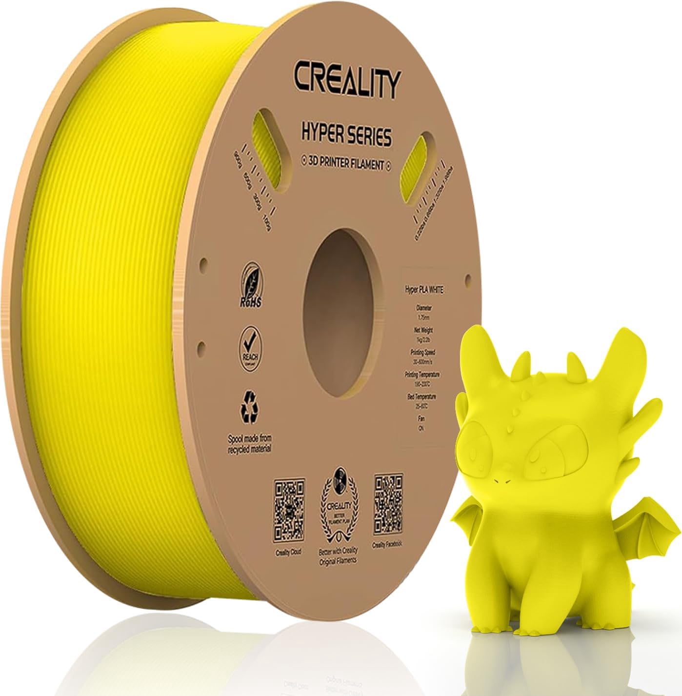 Creality Hyper PLA 3D Printer Filament 600mm/s High-Speed +/-0.03mm Fo