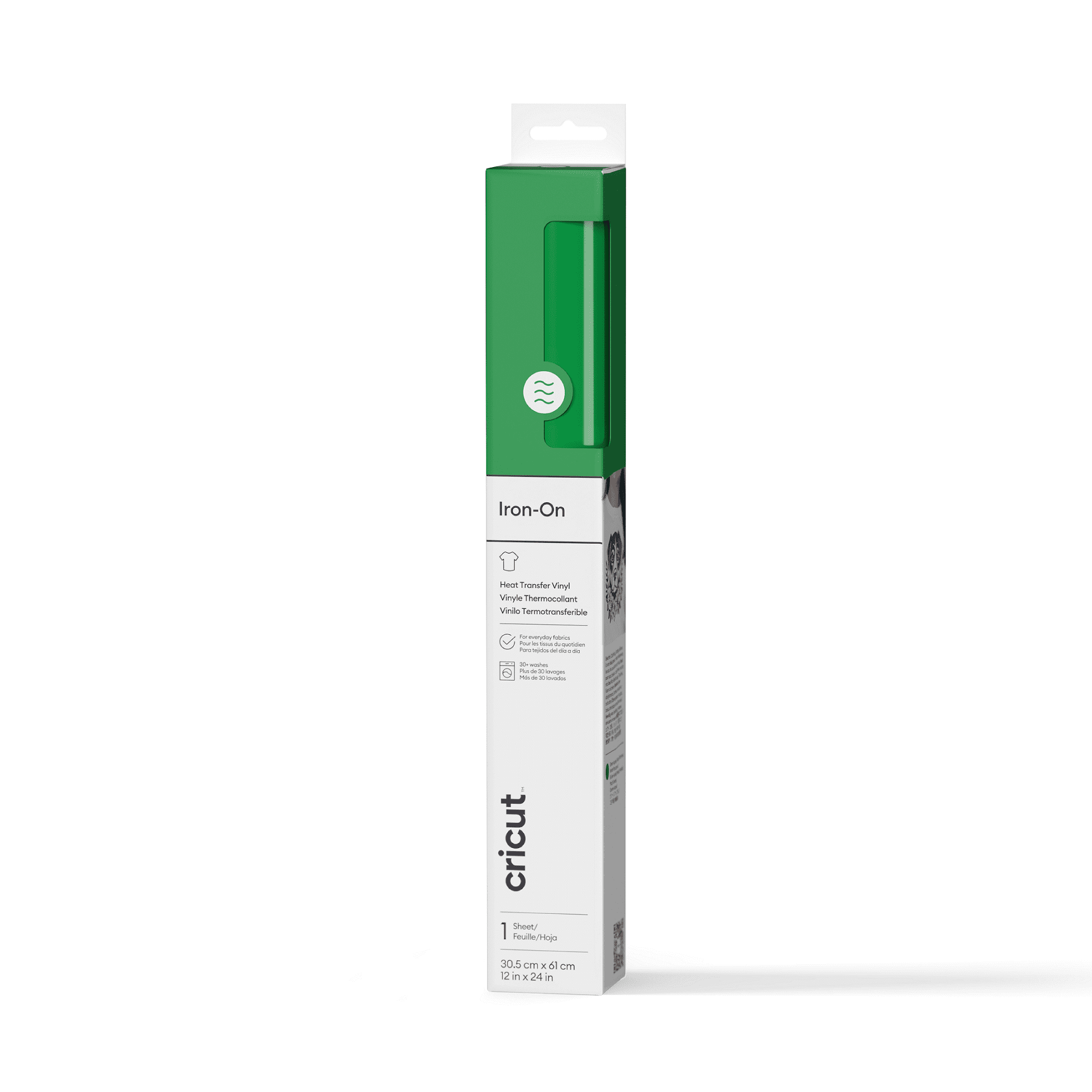 Cricut 12x24 Inch Iron-On Vinyl Roll, Black, 2 Feet