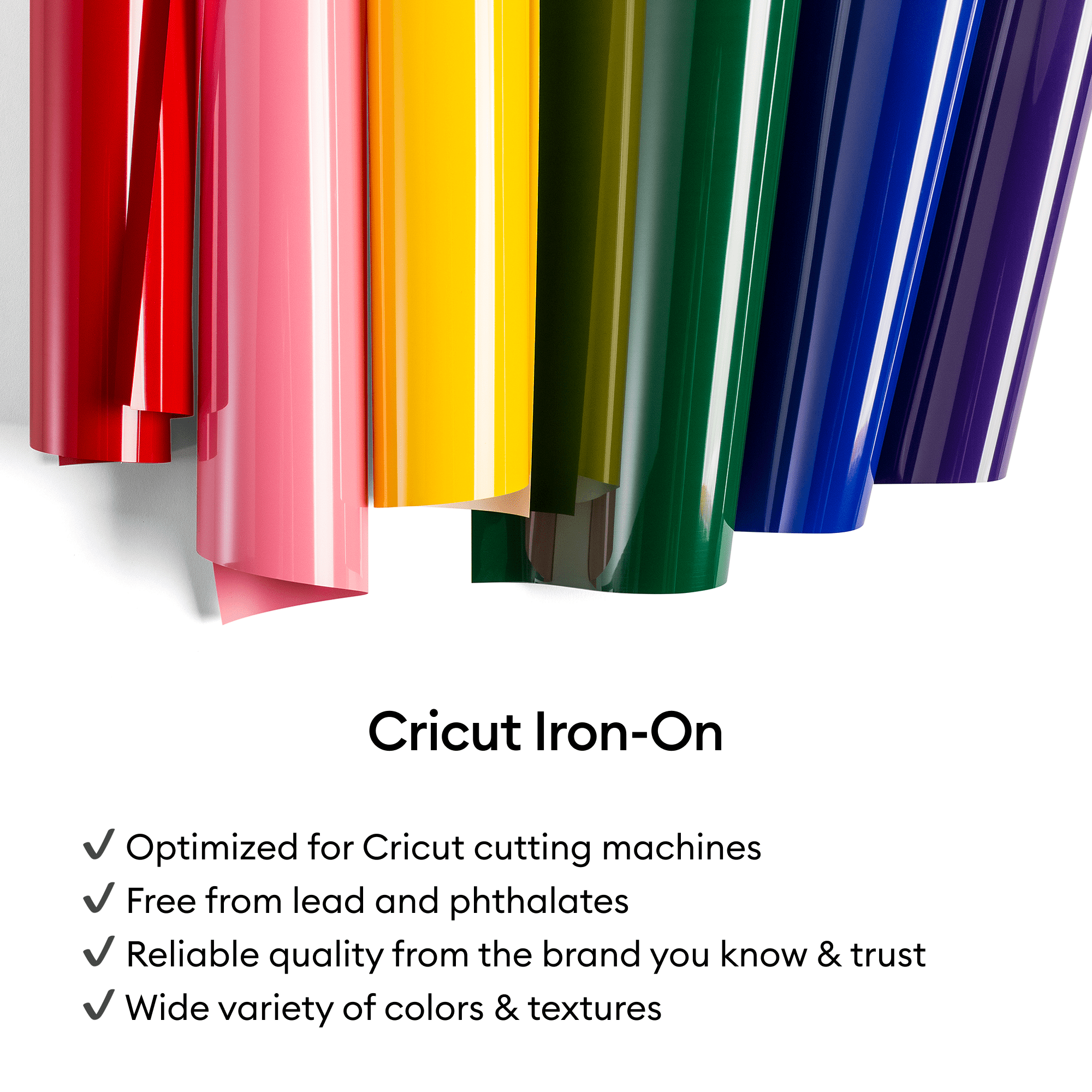 Cricut 12x24 Inch Iron-On Vinyl Roll, Black, 2 Feet