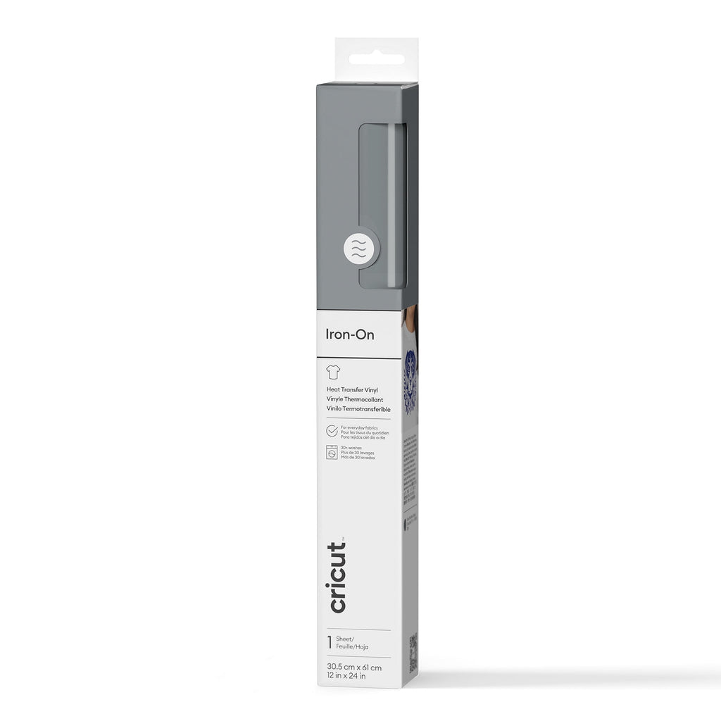 Cricut 12x24 Inch Iron-On Vinyl Roll, Black, 2 Feet
