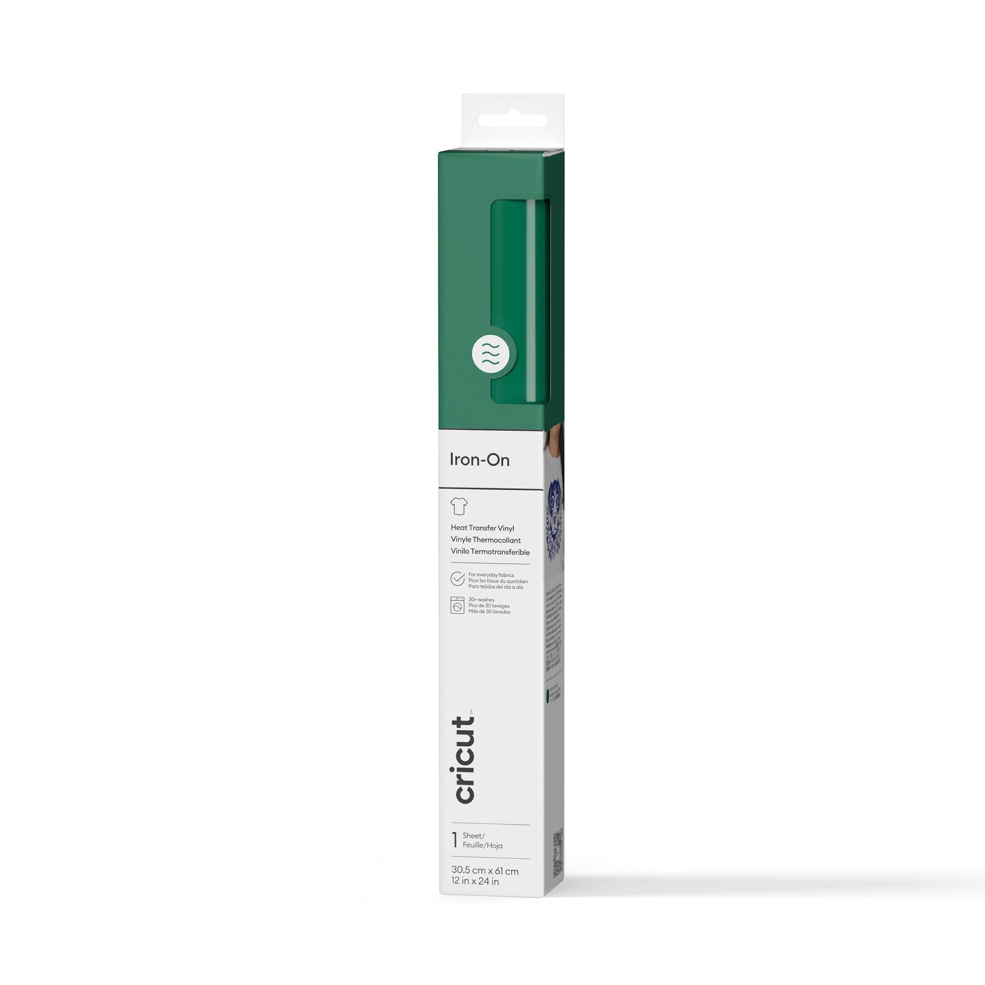Cricut 12x24 Inch Iron-On Vinyl Roll, Black, 2 Feet