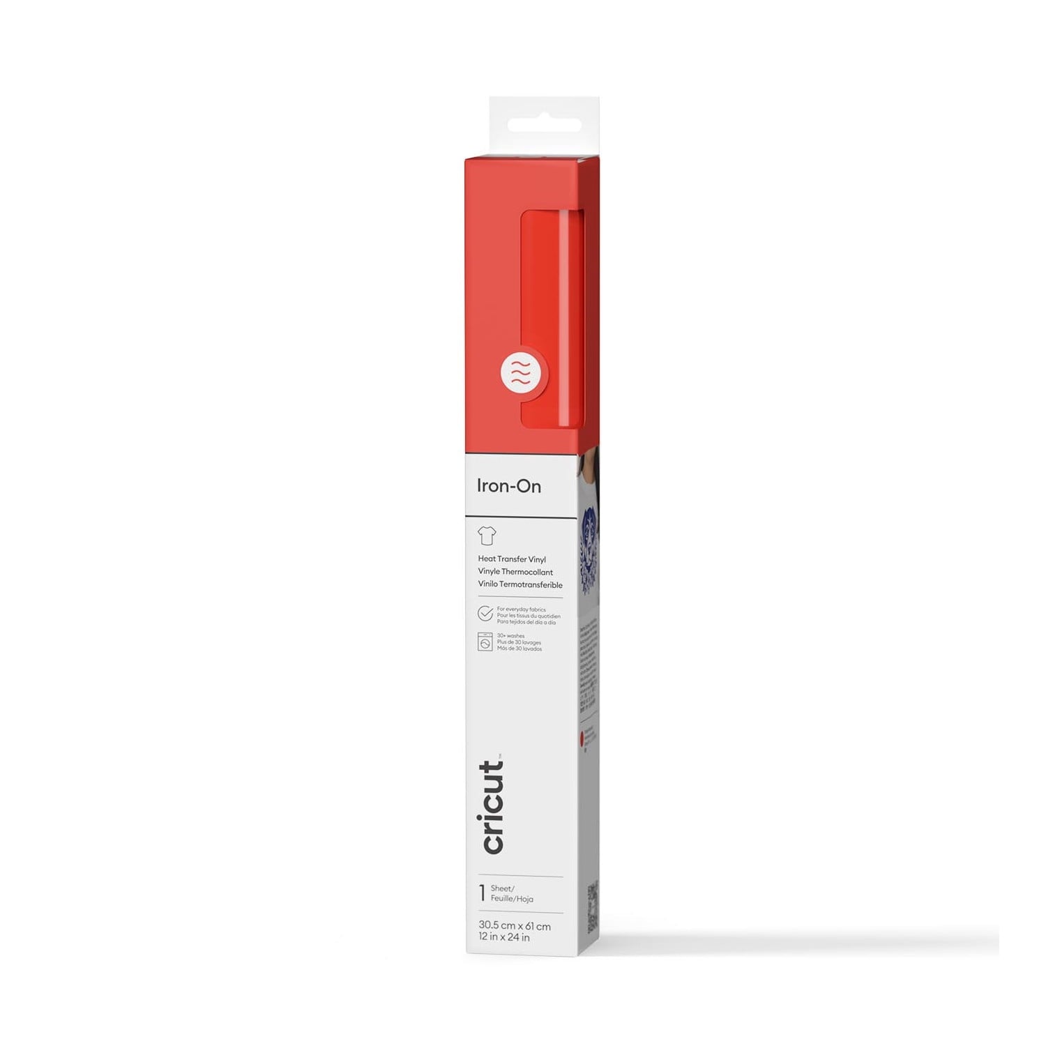Cricut 12x24 Inch Iron-On Vinyl Roll, Black, 2 Feet
