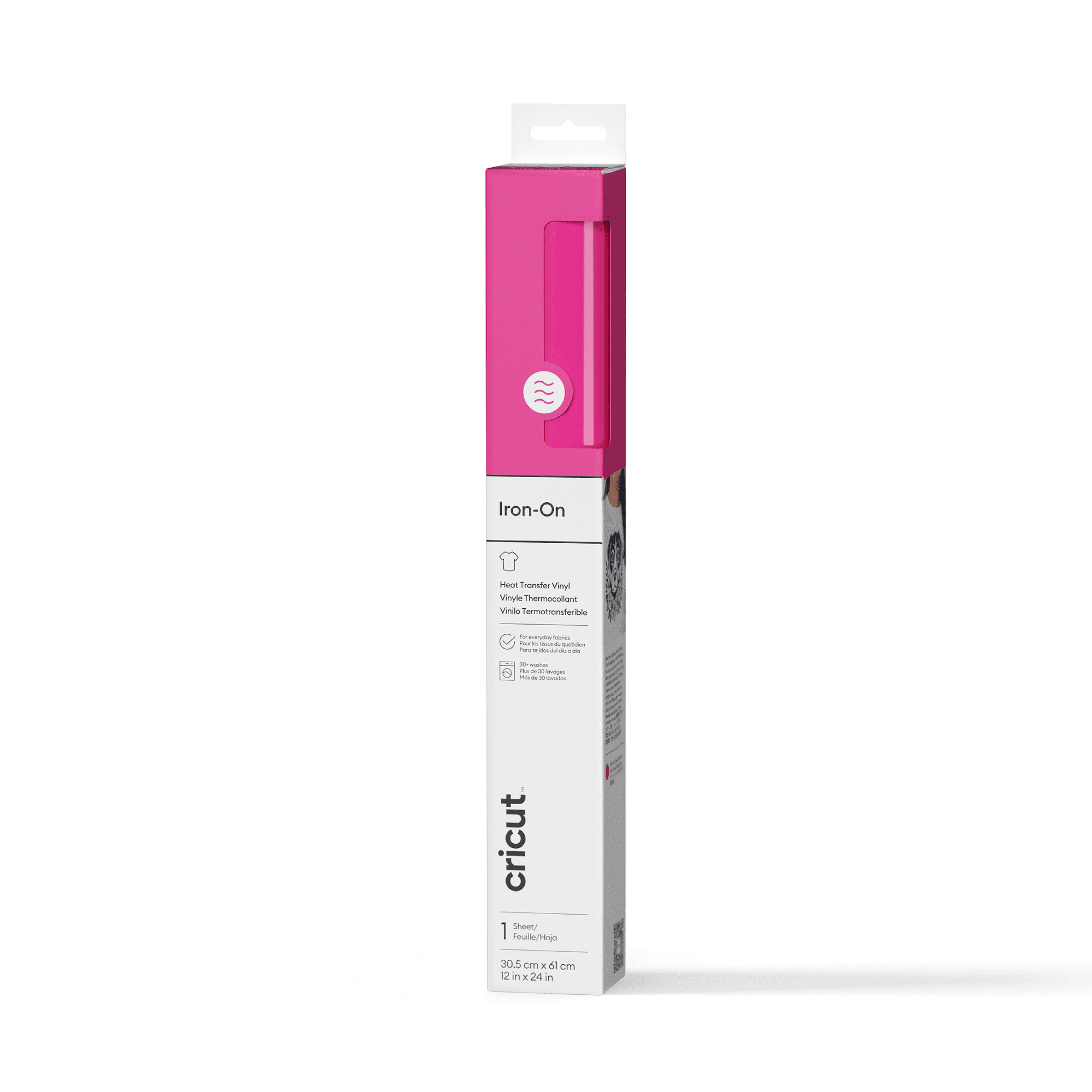 Cricut 12x24 Inch Iron-On Vinyl Roll, Black, 2 Feet